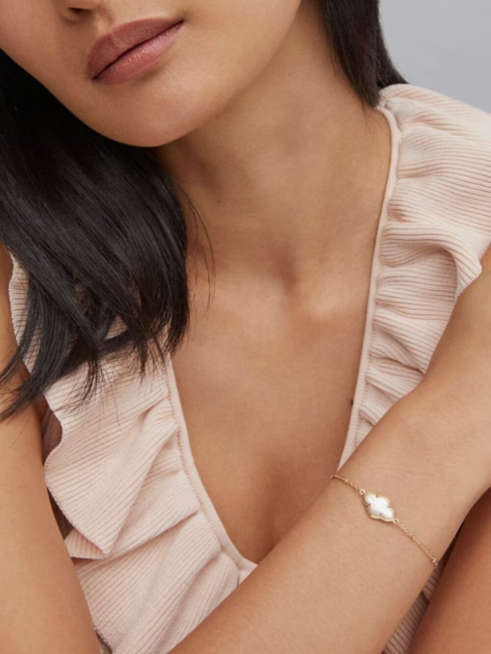 Kendra Scott Abbie Gold Satellite Bracelet in Ivory Mother-of-Pearl Bracelet